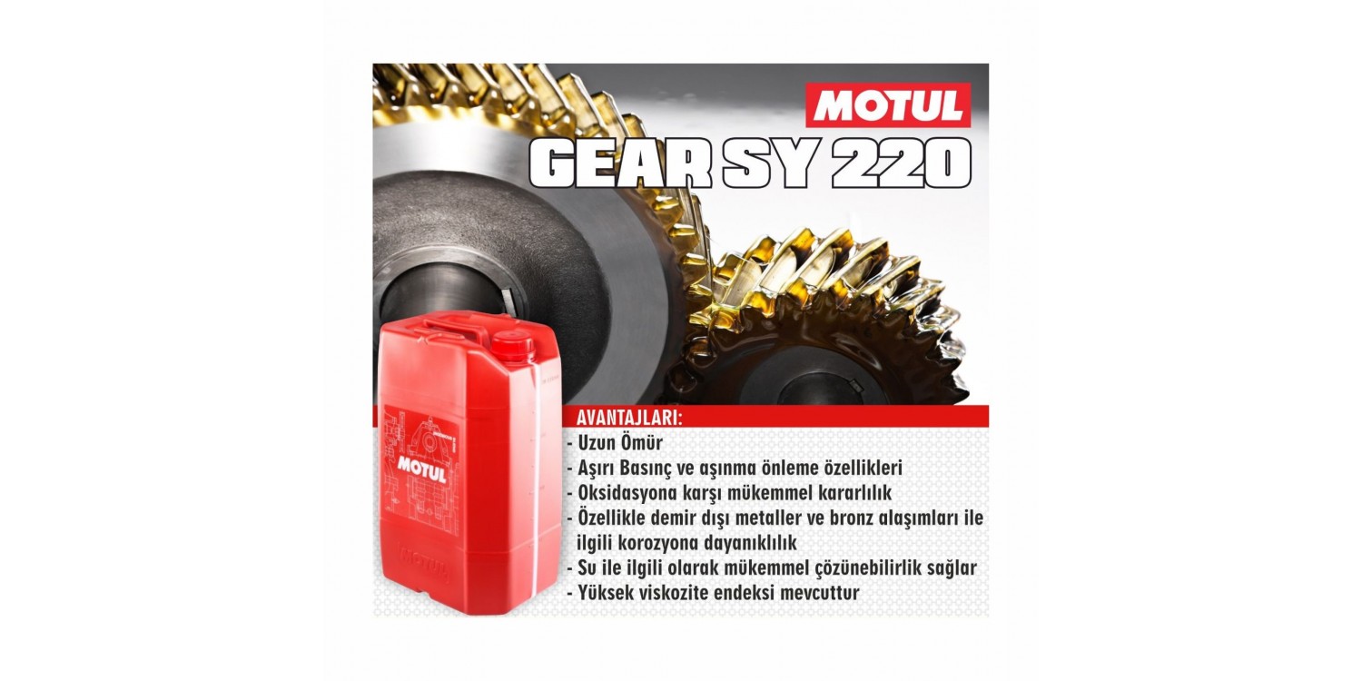 MOTUL GEAR SY 220 SENTETİK REDÜKTÖR YAĞI (20 LT)